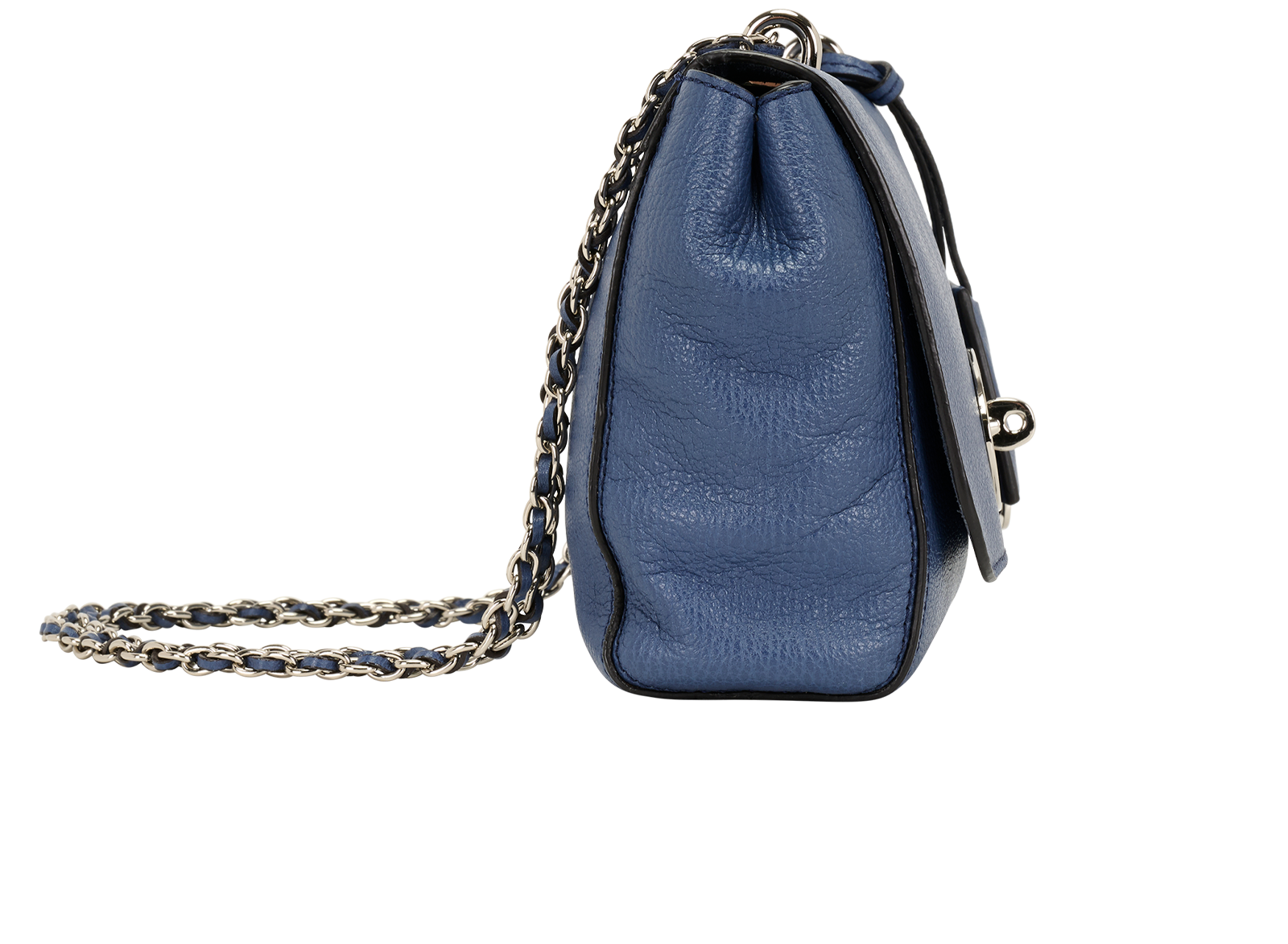 Small Lily, &pound;395, Handbags, Blue, Leather, Side view
